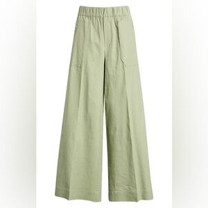 High Waist Wide Leg Linen Blend Pants
